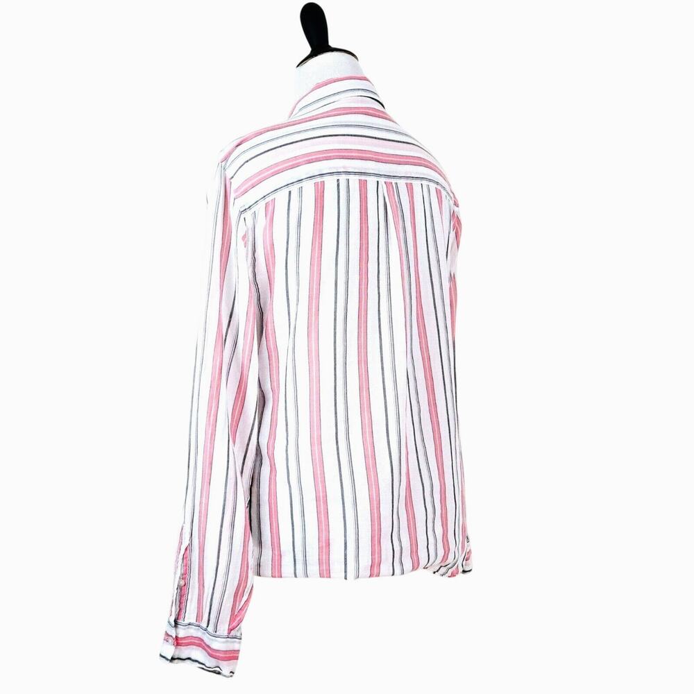 Horny Toad Women's XL Organic Cotton Shirt Button Down Pink Stripe - Picture 4 of 10